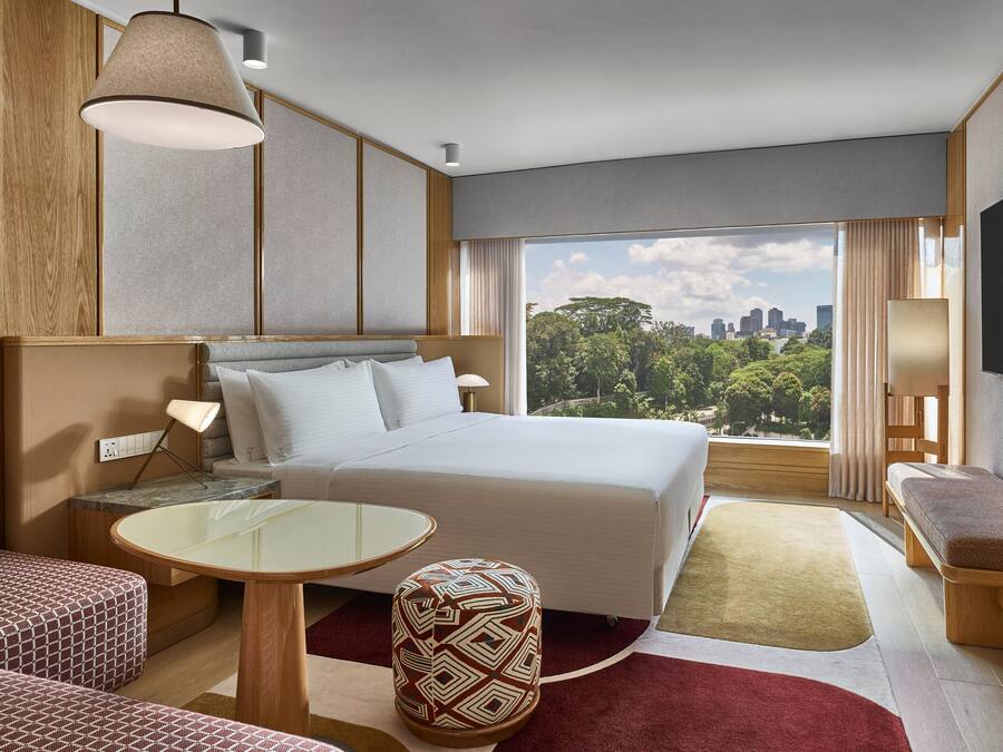 In-room safe, desk, laptop workspace, blackout curtains