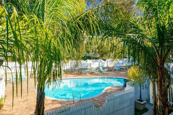 Seasonal outdoor pool, a heated pool