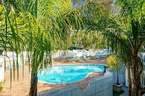 Seasonal outdoor pool, a heated pool