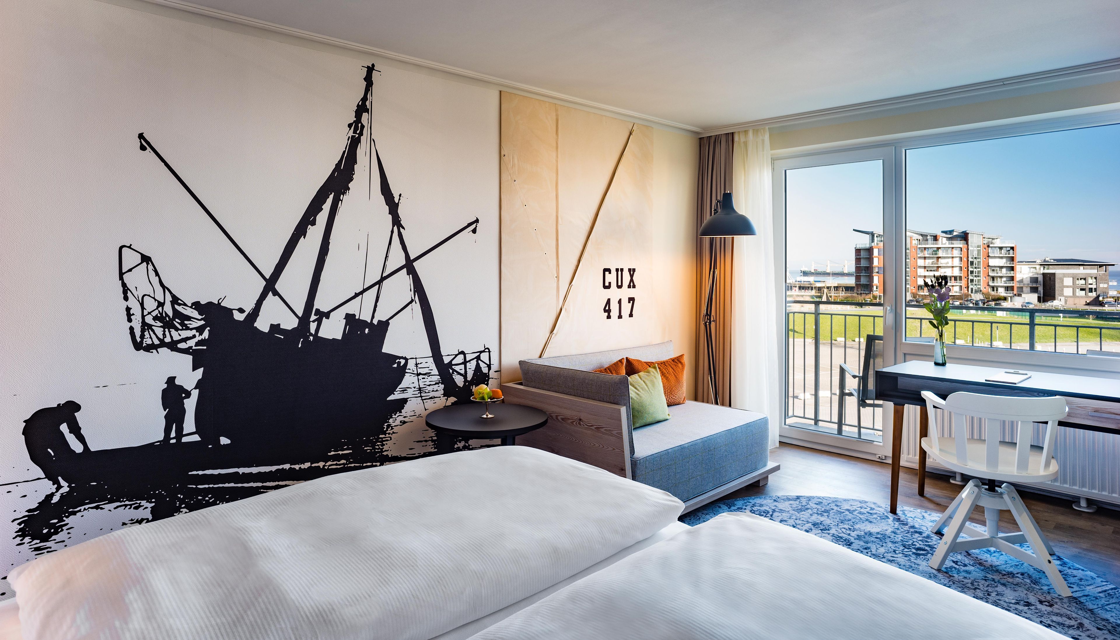 Rom – comfort, 1 dobbeltseng, balkong, sjøutsikt (Cozy Sitting Corner) | Allergitestet sengetøy, minibar, safe på rommet og skrivebord