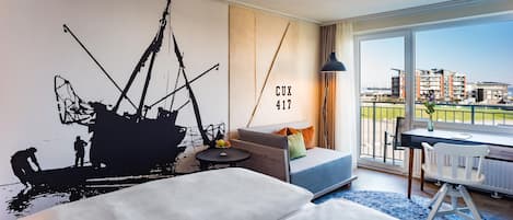 Habitación Confort, 1 cama matrimonial, balcón, vista al mar (Cozy Sitting Corner)