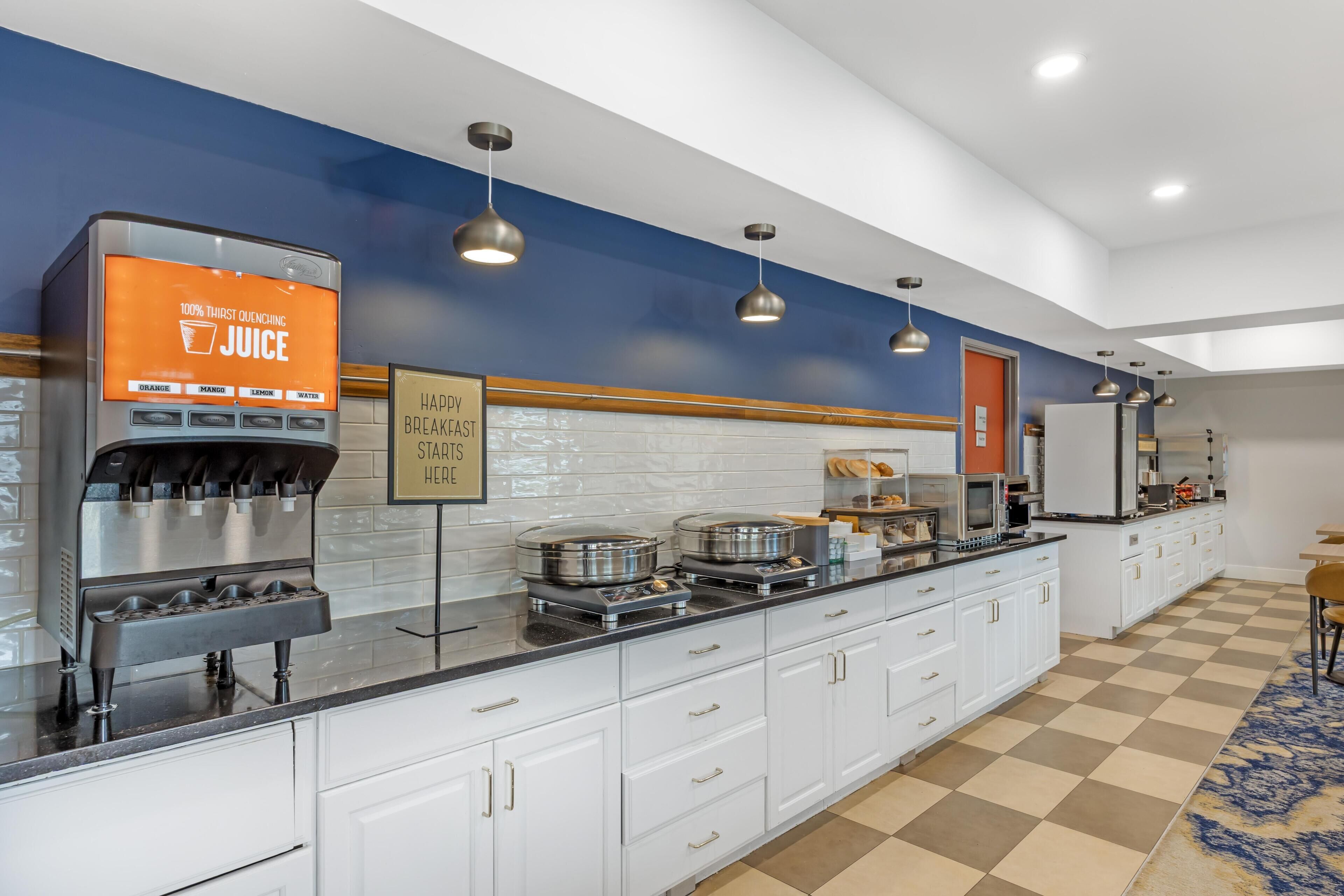 Free daily buffet breakfast