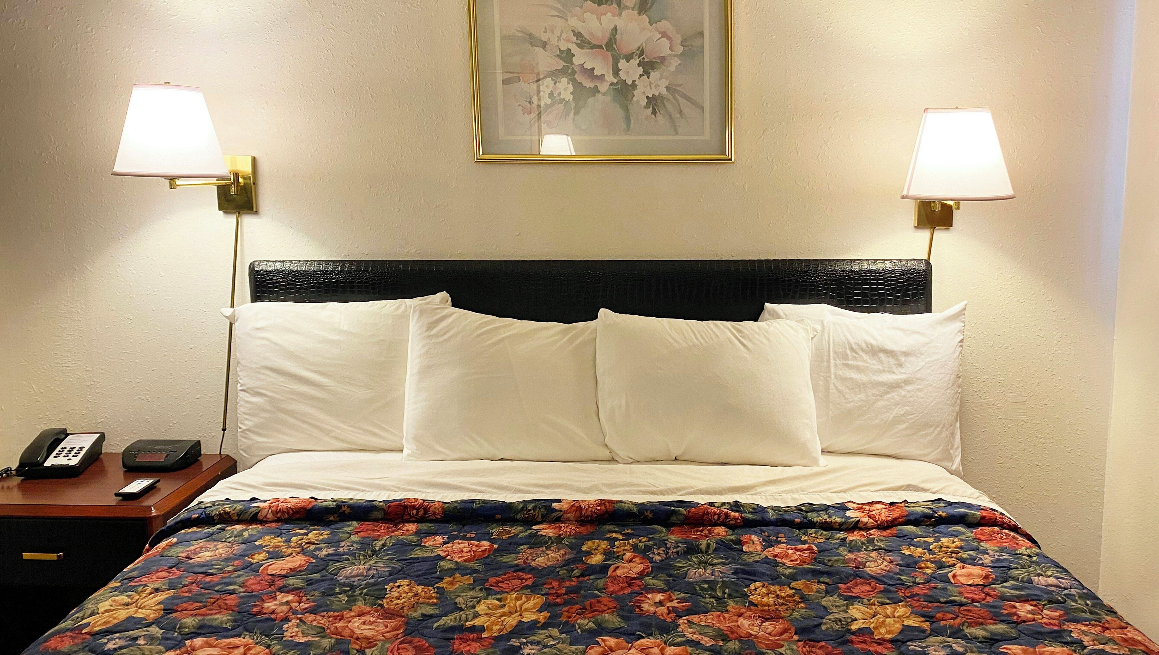 Desk, free WiFi, bed sheets