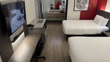 Room, 2 Double Beds, Non Smoking | Desk, iron/ironing board, free cribs/infant beds, rollaway beds