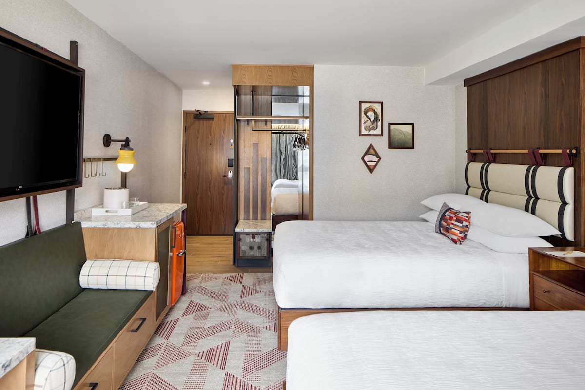 Double Room, 2 Queen Beds (No Pets) | Premium bedding, down comforters, in-room safe, desk