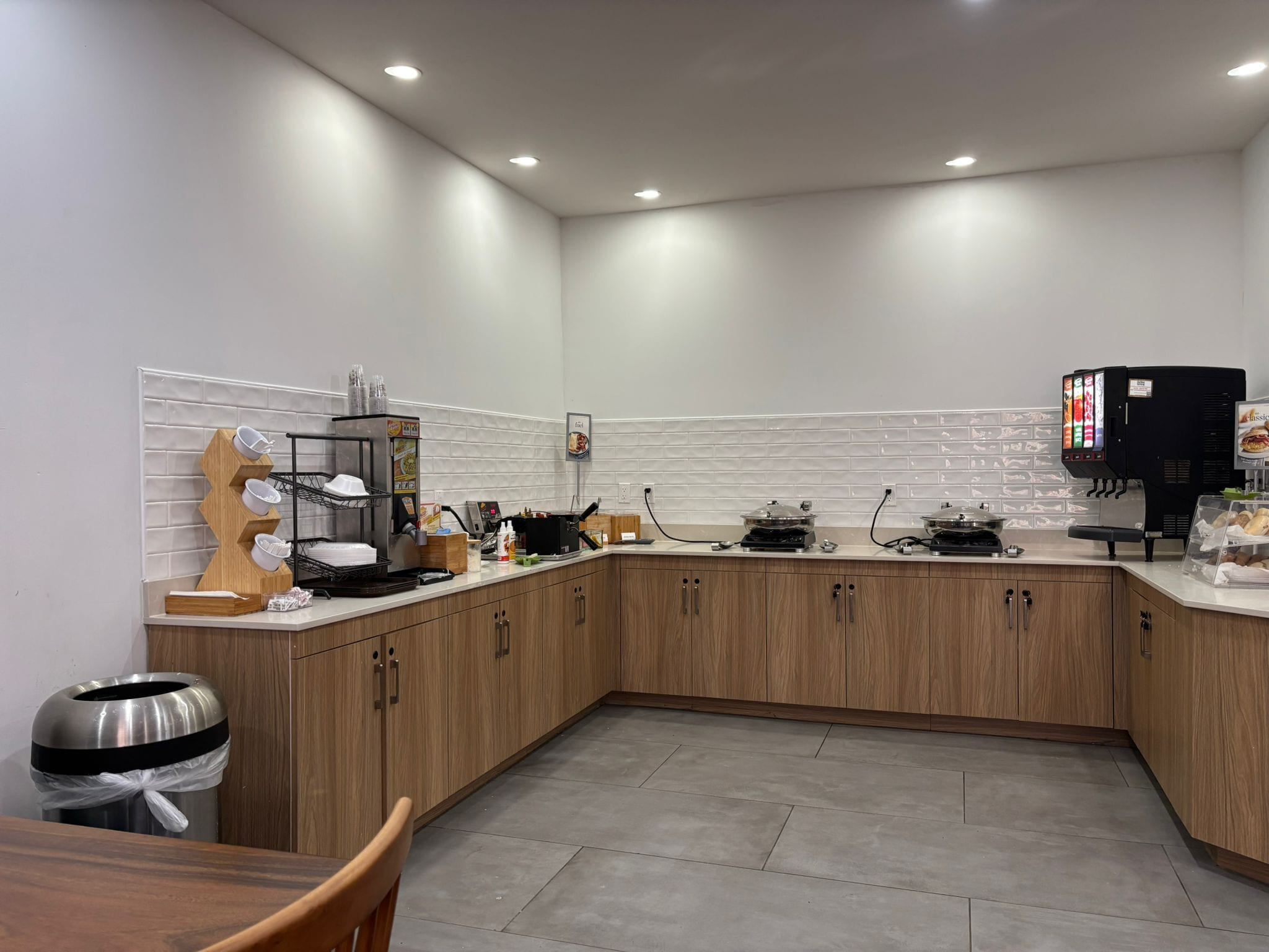 free daily self-service breakfast