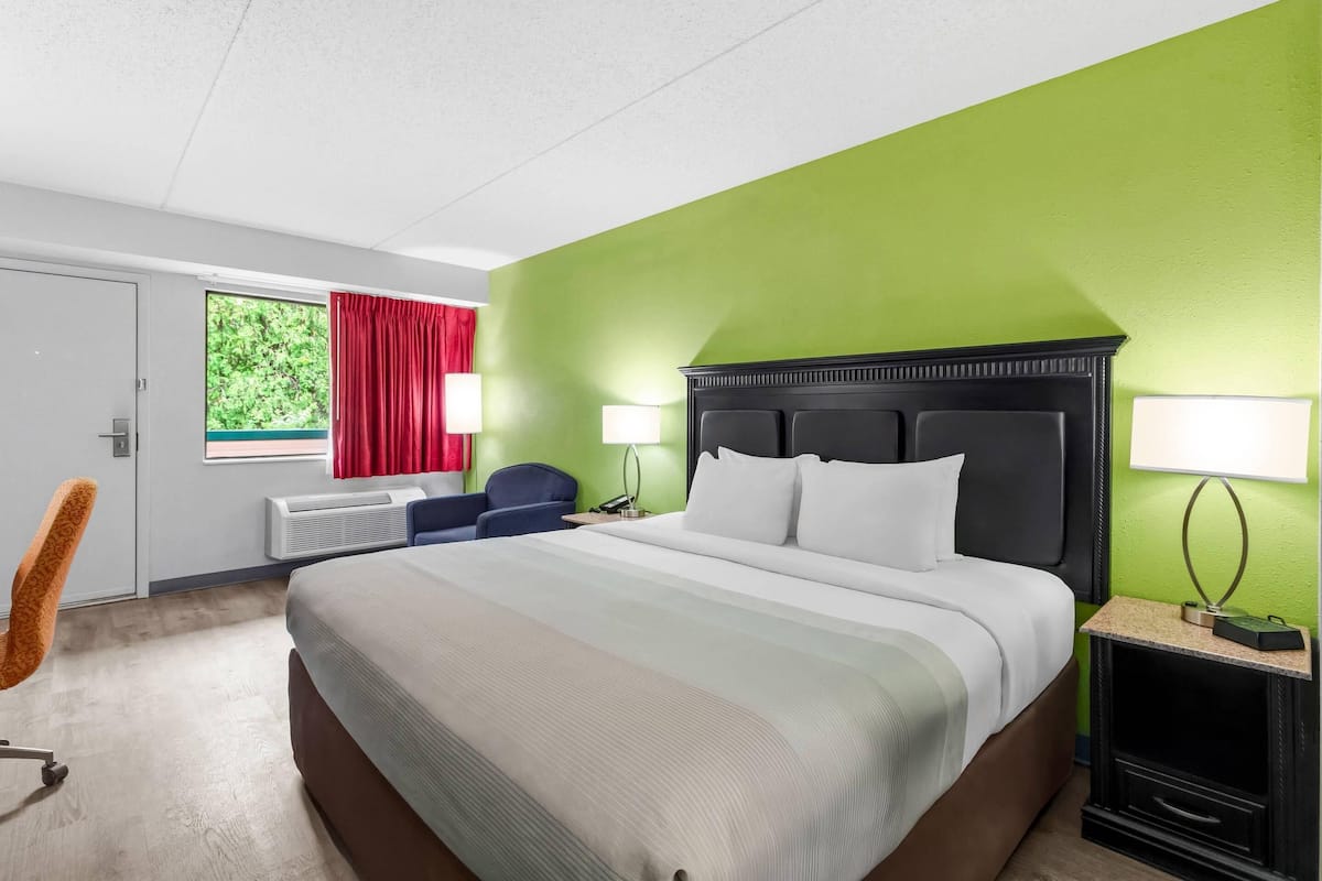 Standard Room, 1 King Bed, Non Smoking | In-room safe, desk, soundproofing, iron/ironing board