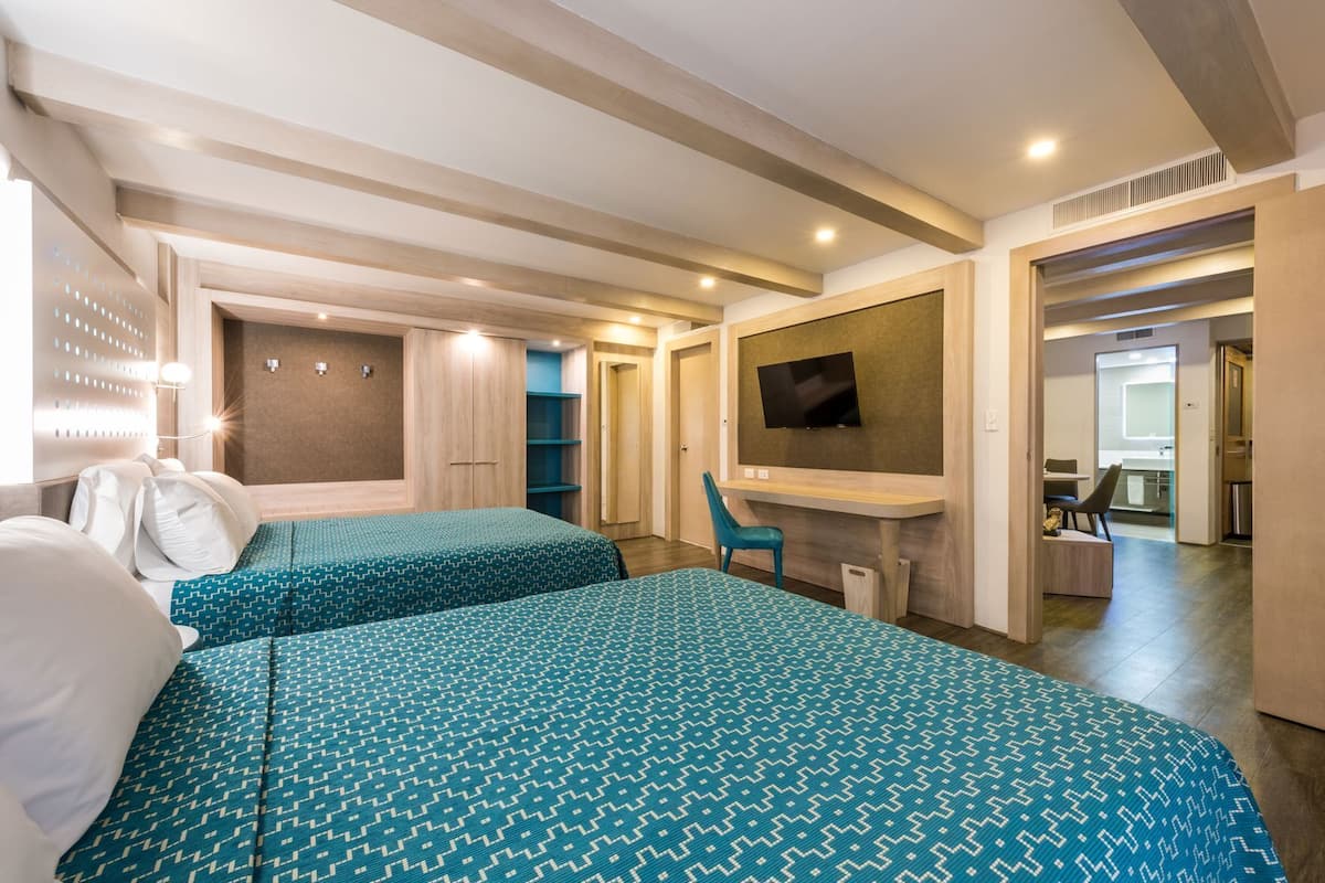 In-room safe, desk, laptop workspace, blackout curtains