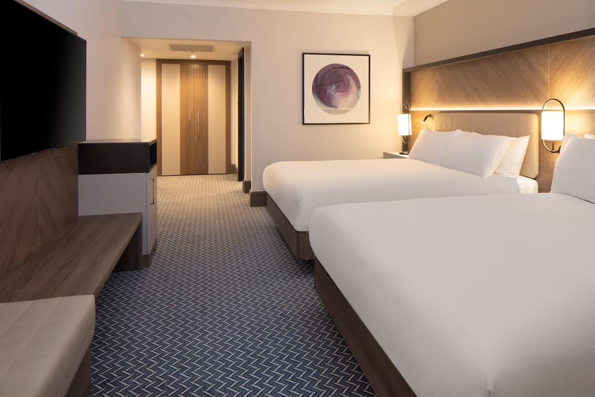 Room, 2 Double Beds (2 Double Beds) | In-room safe, desk, blackout drapes, iron/ironing board