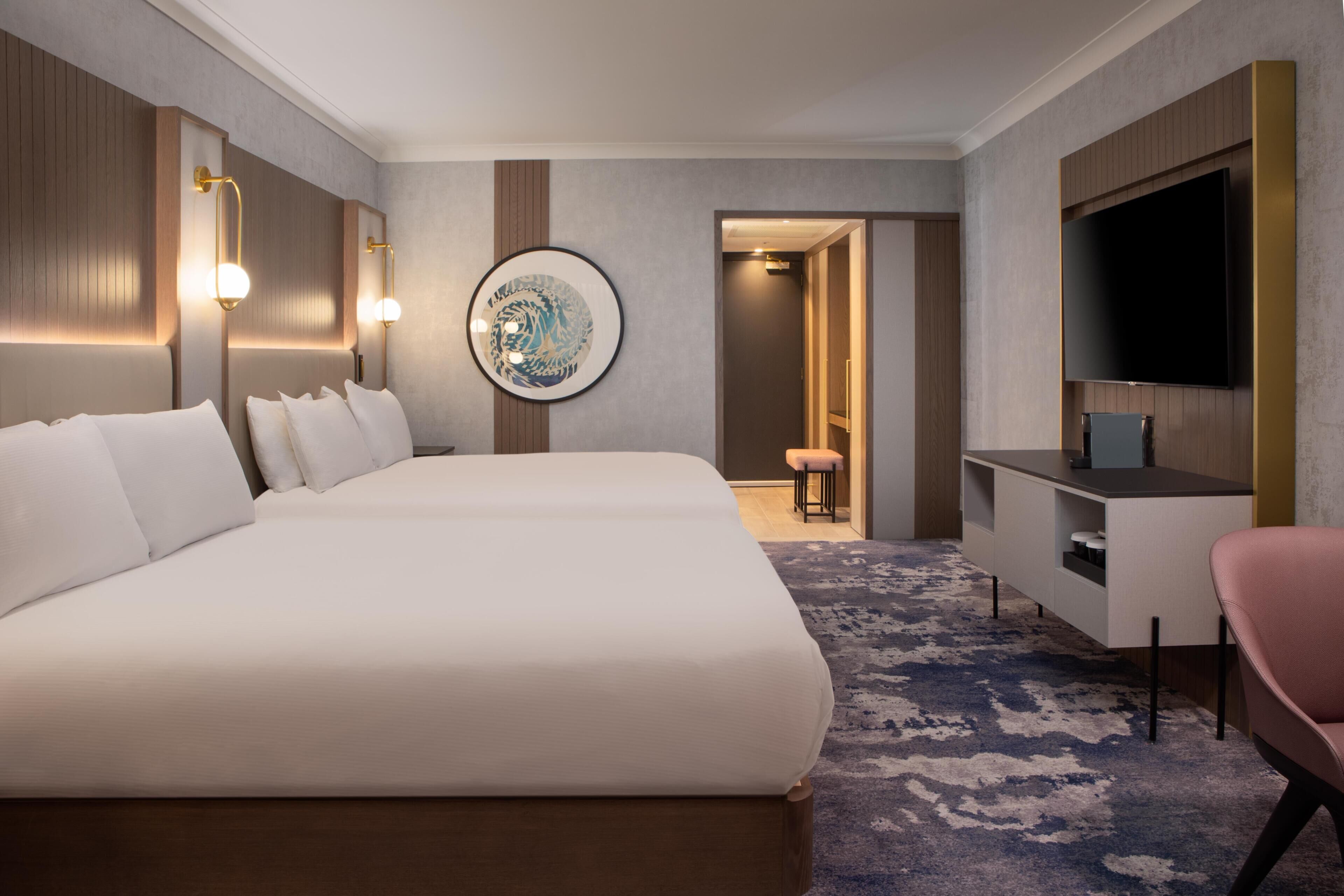 Executive Double Queen Room (2 beds, occupancy 4) | In-room safe, desk, blackout drapes, iron/ironing board