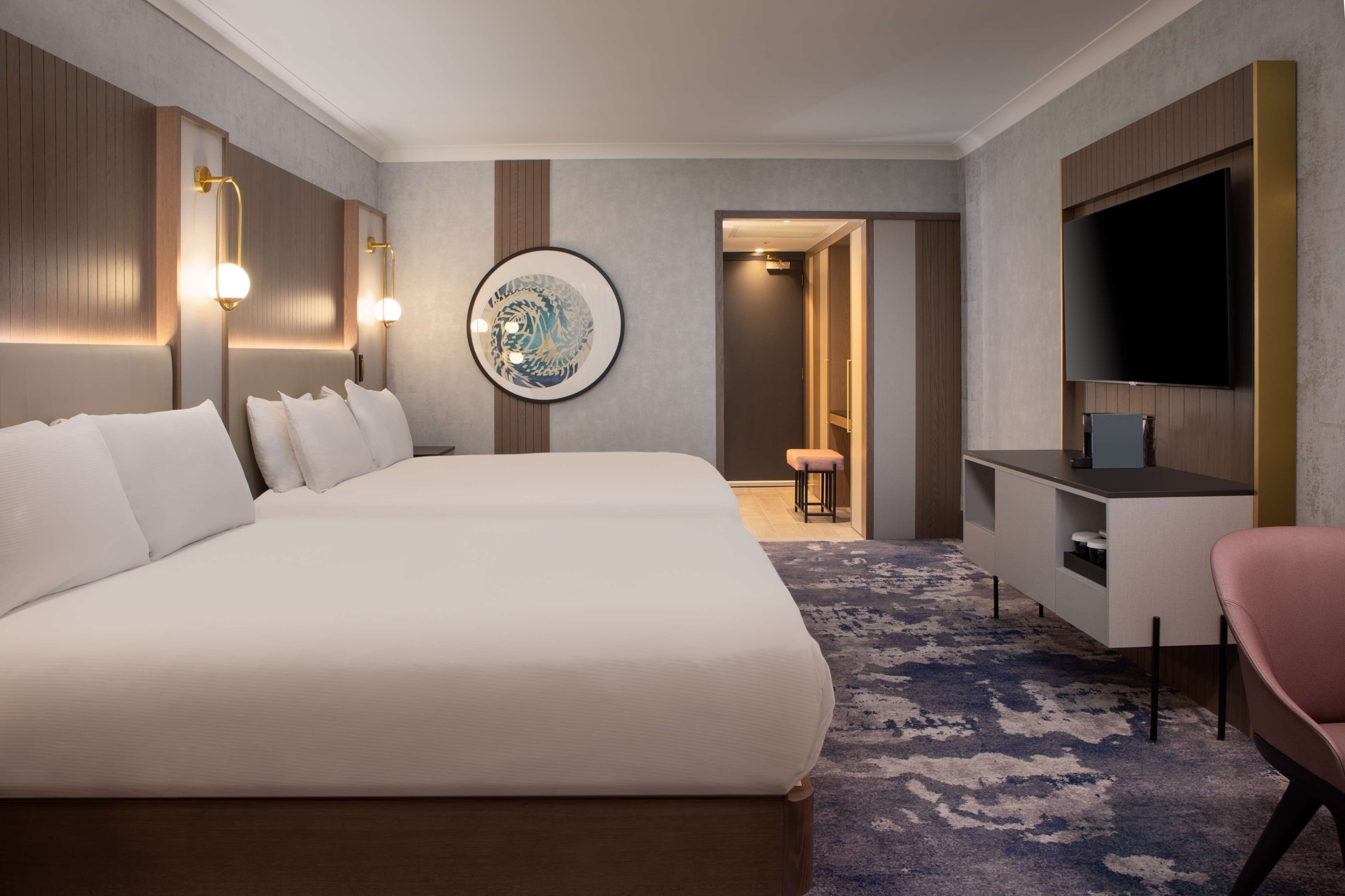 executive double queen room (2 beds, occupancy 4) | 1 bedroom, in-room safe, desk, blackout curtains