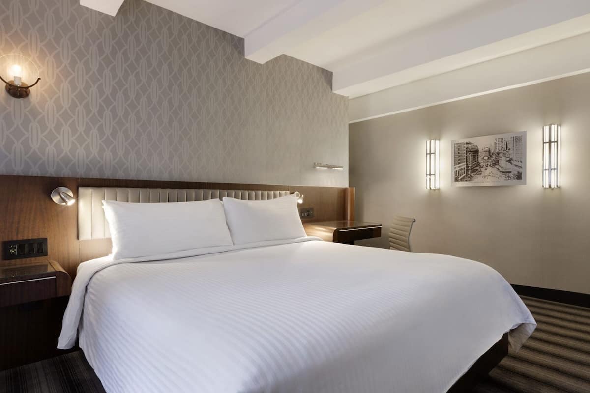 Premium bedding, down comforters, pillowtop beds, in-room safe