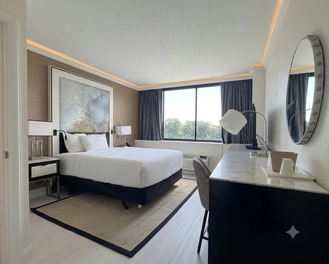 Premium kamer | Luxe beddengoed, een bureau, een laptopwerkplek