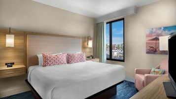 In-room safe, desk, laptop workspace, blackout drapes