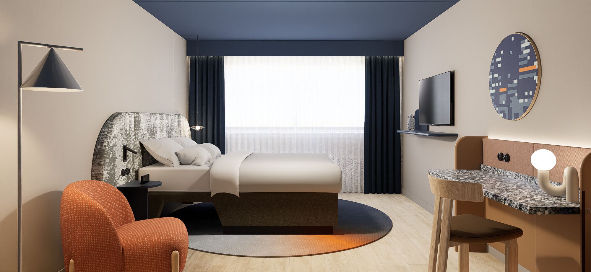 Premium bedding, pillowtop beds, in-room safe, desk