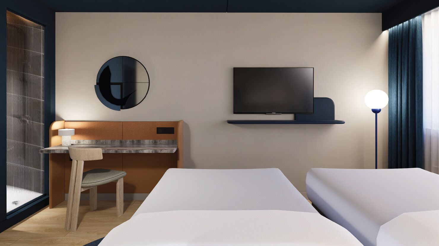 Klassieke kamer, 2 eenpersoonsbedden | Luxe beddengoed, pillowtop-bedden, een kluis op de kamer, een bureau