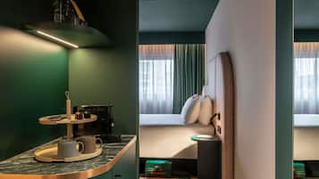 Premium bedding, pillowtop beds, in-room safe, desk