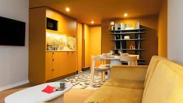 TRIBE Apartment, 1 Double Bed | Living area | 32-inch LCD TV with satellite channels, TV