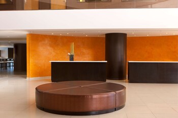 Hotel entrance and lobby at Hyatt Palm Springs