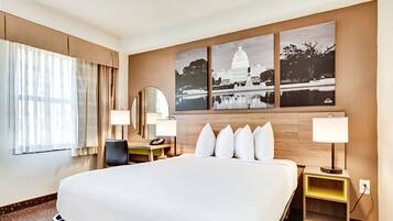 Room, 1 Queen Bed, Accessible, Non Smoking | Pillowtop beds, desk, blackout drapes, iron/ironing board