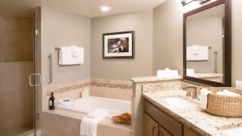 Eco-friendly toiletries, hair dryer, towels, soap at Holiday Inn Club Vacations at Orange Lake Resort, an IHG Hotel