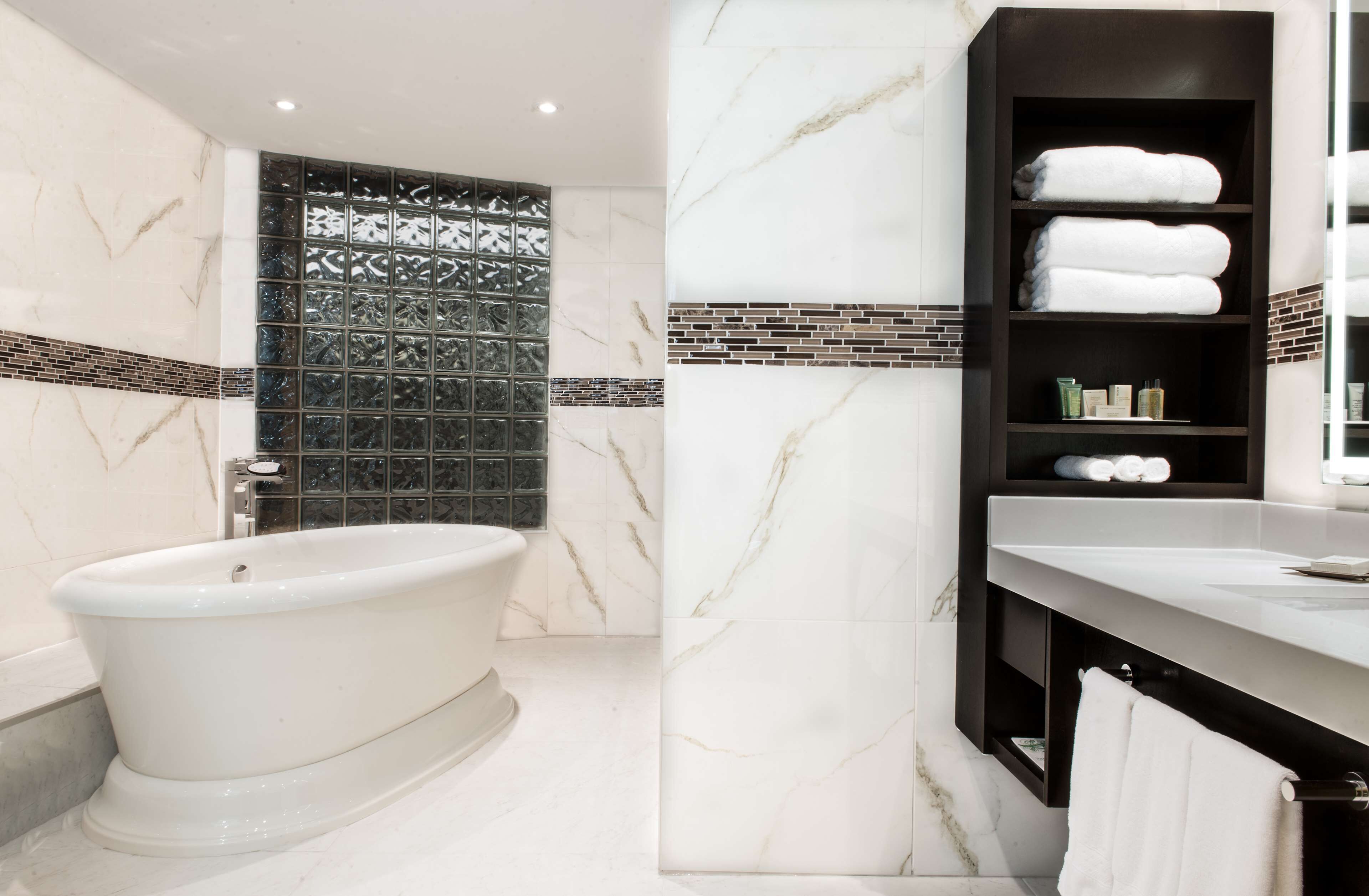 presidential suite, 1 king bed | bathroom | designer toiletries, hair dryer, towels
