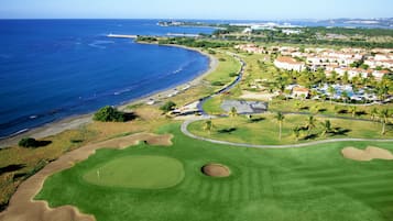 Enjoy golfing on the well-maintained course with ocean views and access to a sandy beach.