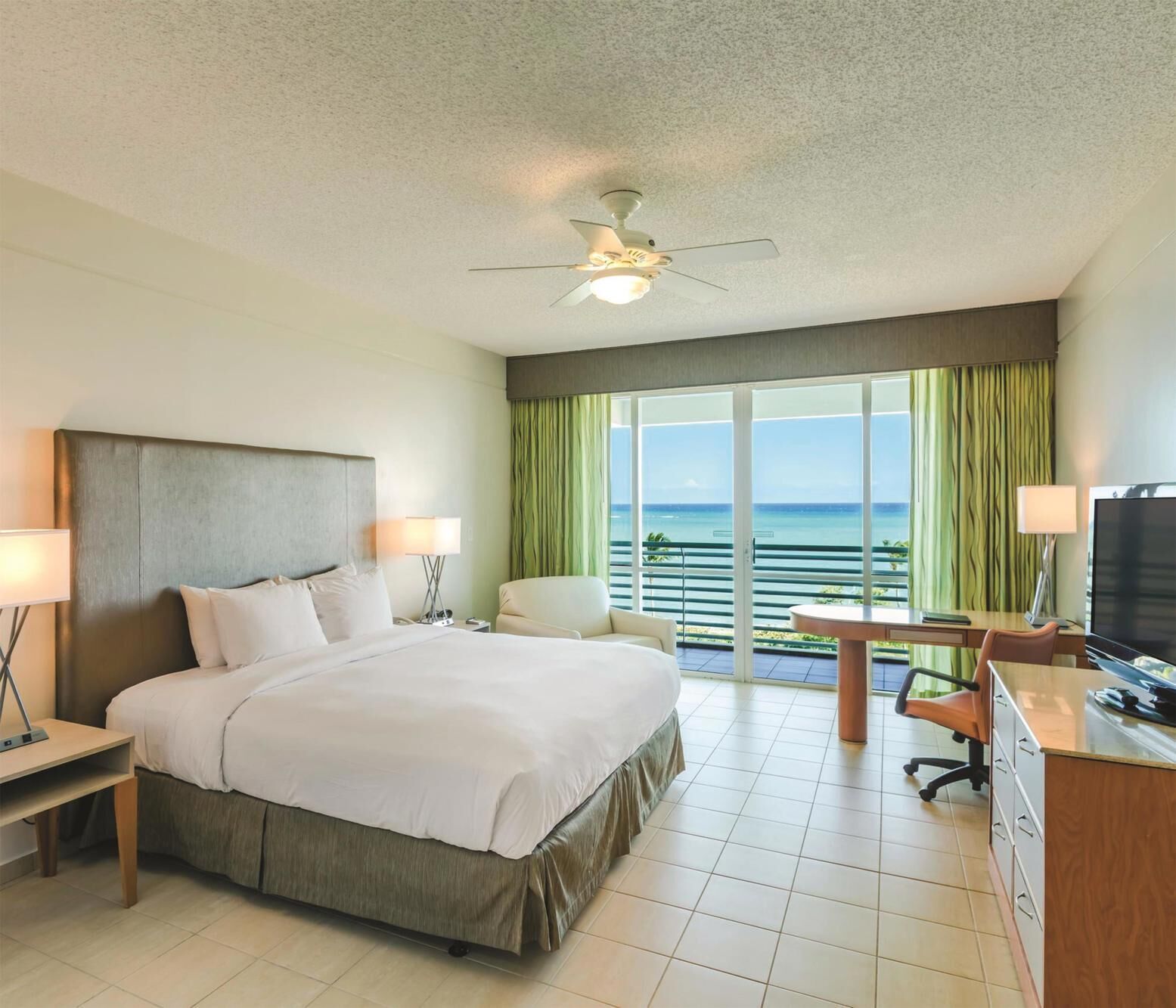 Premium bedding, in-room safe, laptop workspace, soundproofing