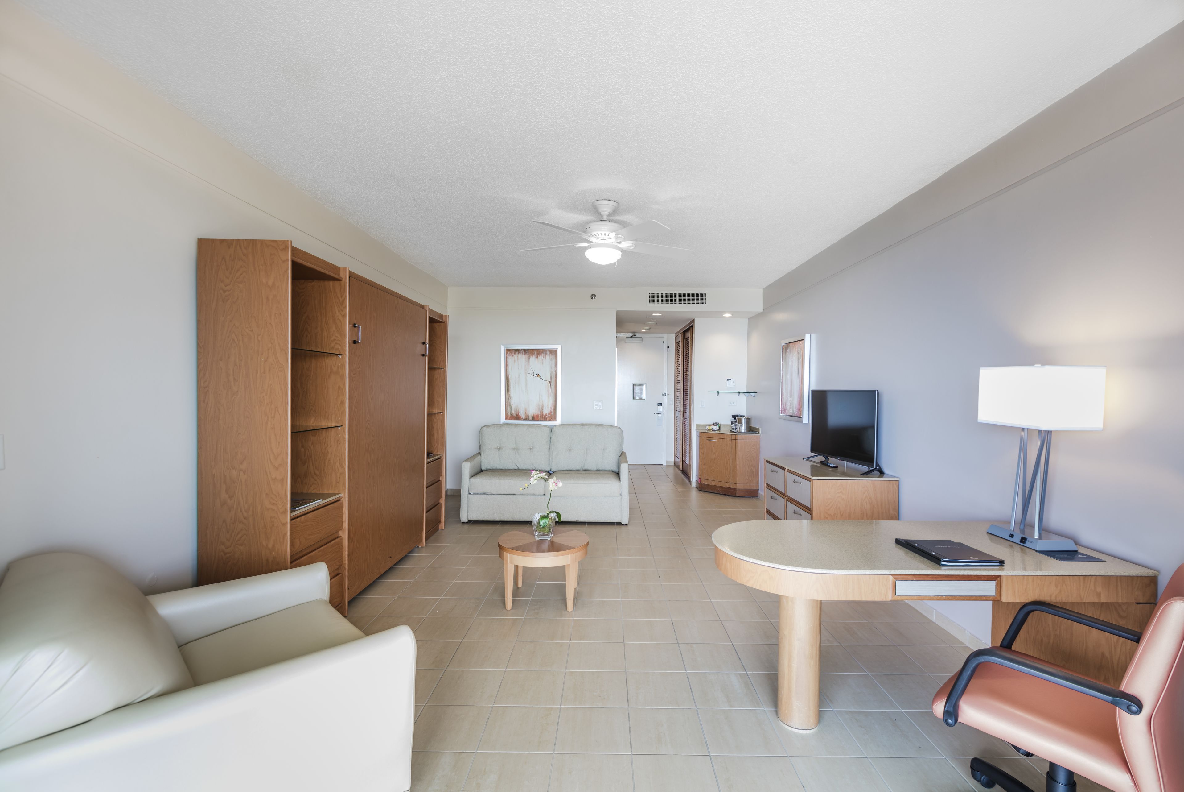 ocean tower suite with parlor 1 king and 2 doubles | 1 bedroom, premium bedding, in-room safe, laptop workspace