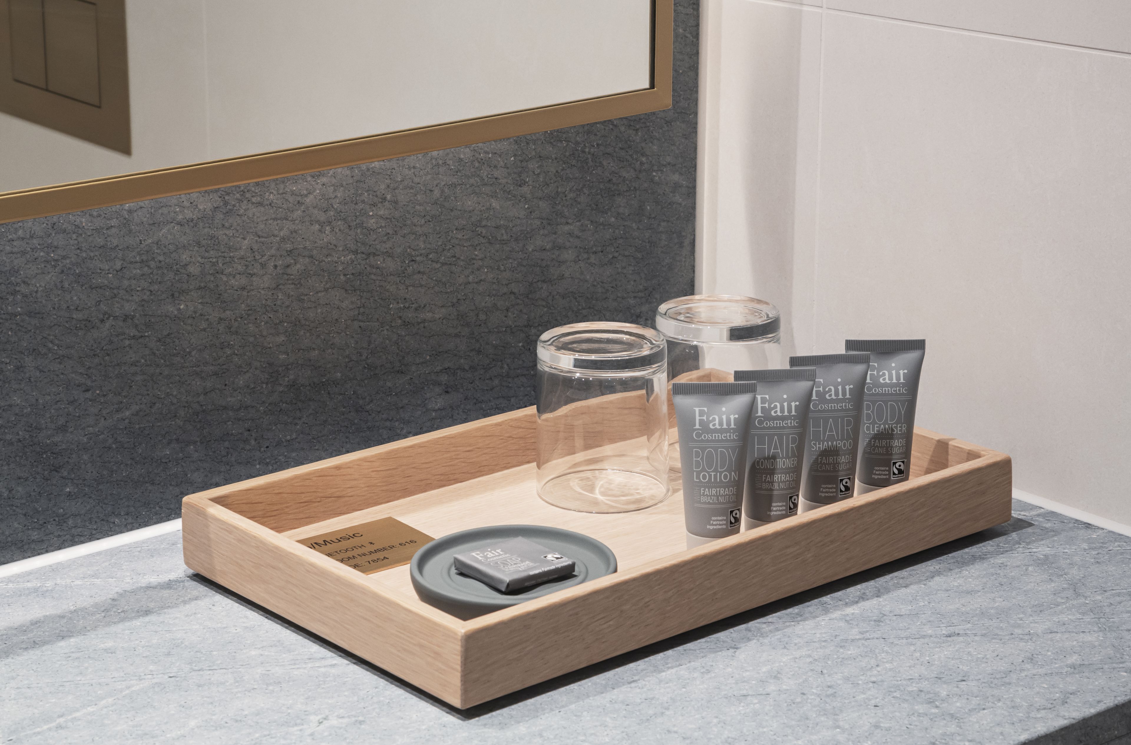 free toiletries, hair dryer, towels, soap