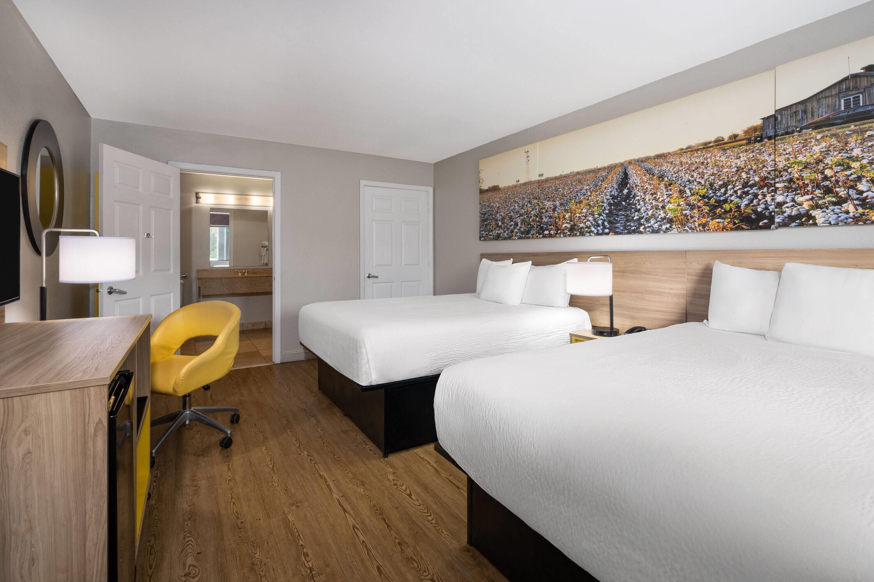 Room, 2 Double Beds, Accessible, Non Smoking | Premium bedding, pillowtop beds, in-room safe, desk