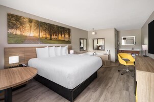 Suite estudio, 1 cama de matrimonio grande, no fumadores | Bañera de hidromasaje