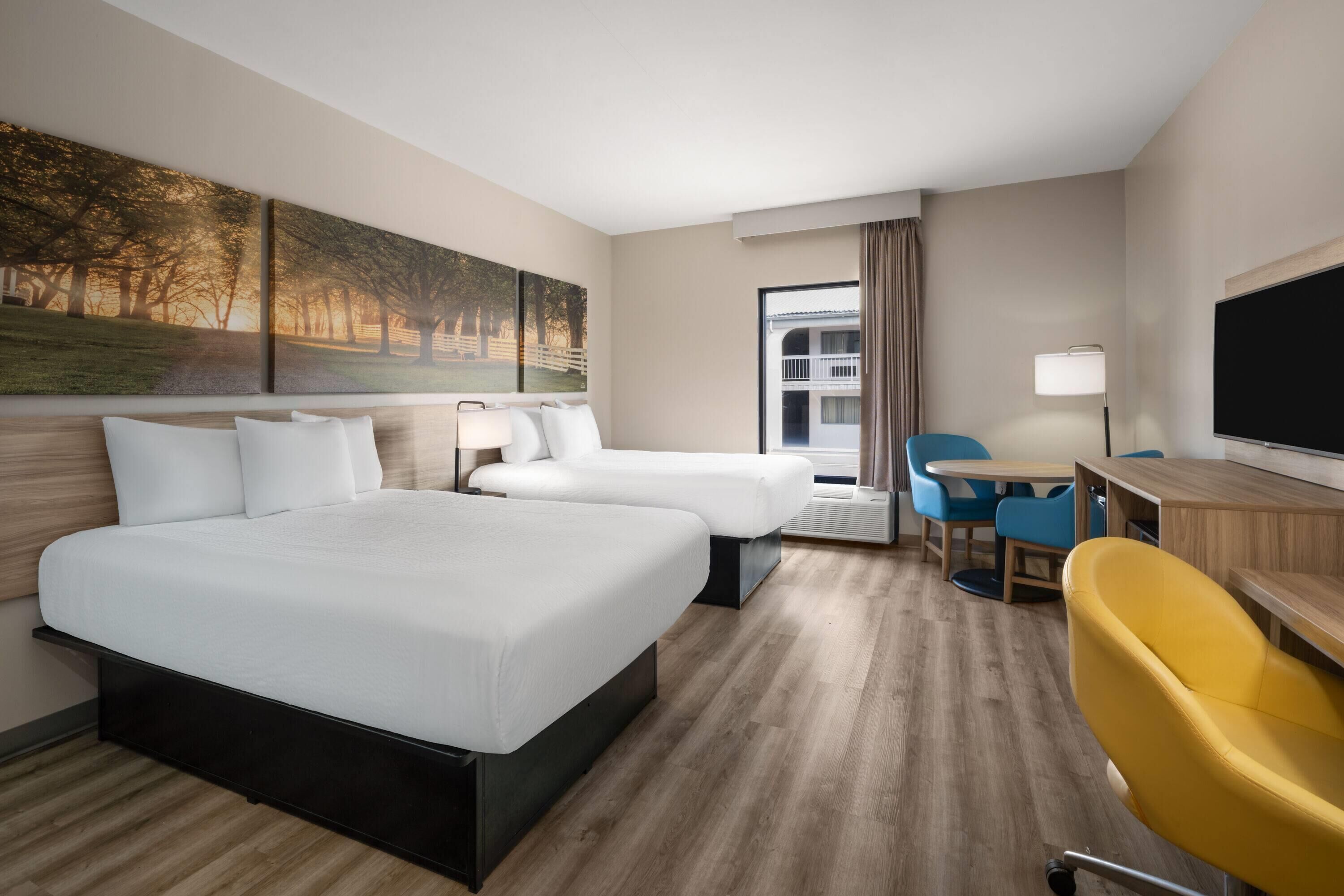 Premium bedding, pillowtop beds, in-room safe, desk