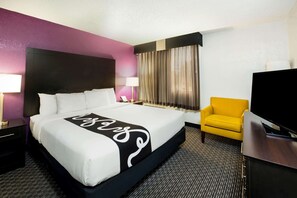 Premium bedding, pillow-top beds, desk, blackout curtains