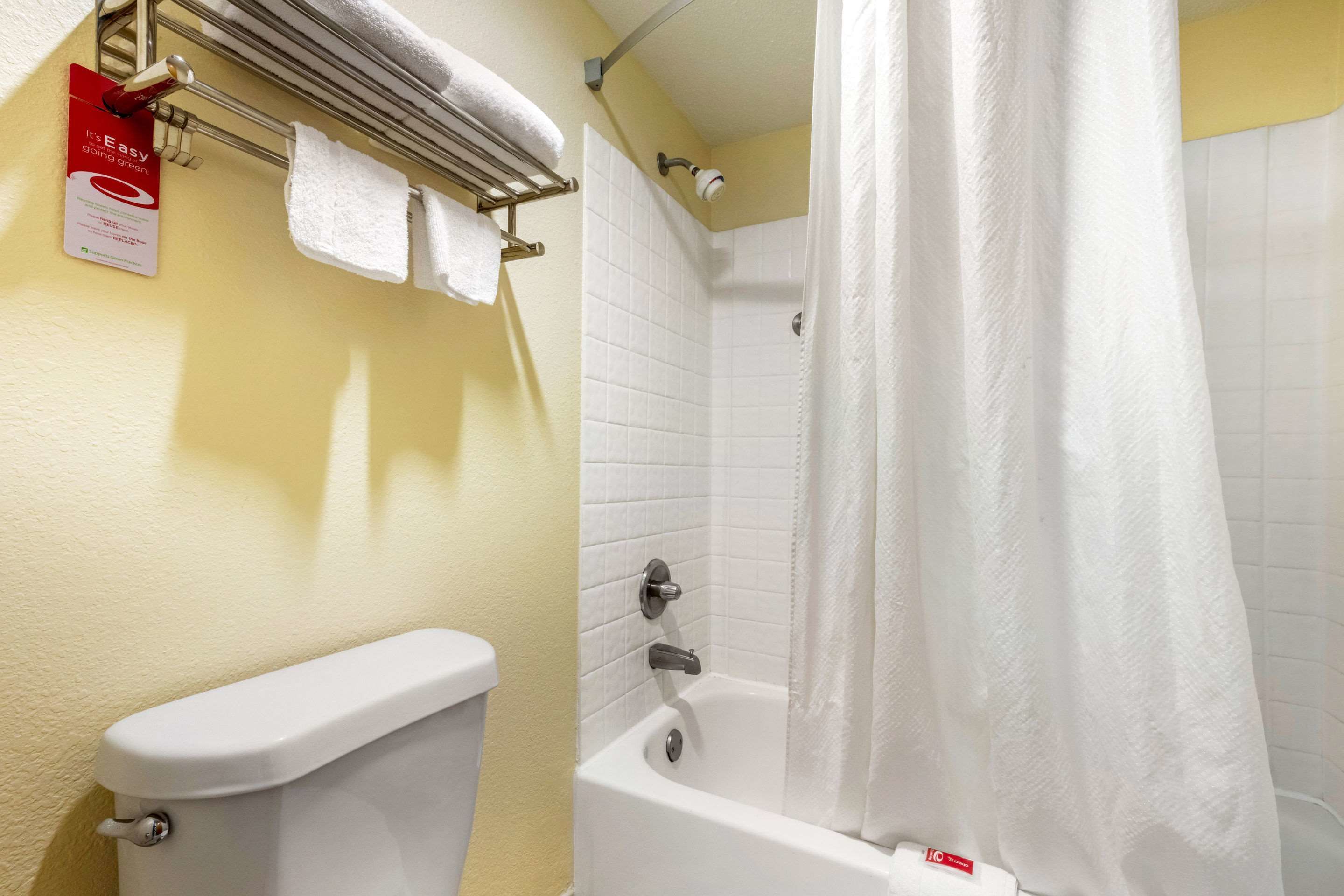 Eco-friendly toiletries, towels