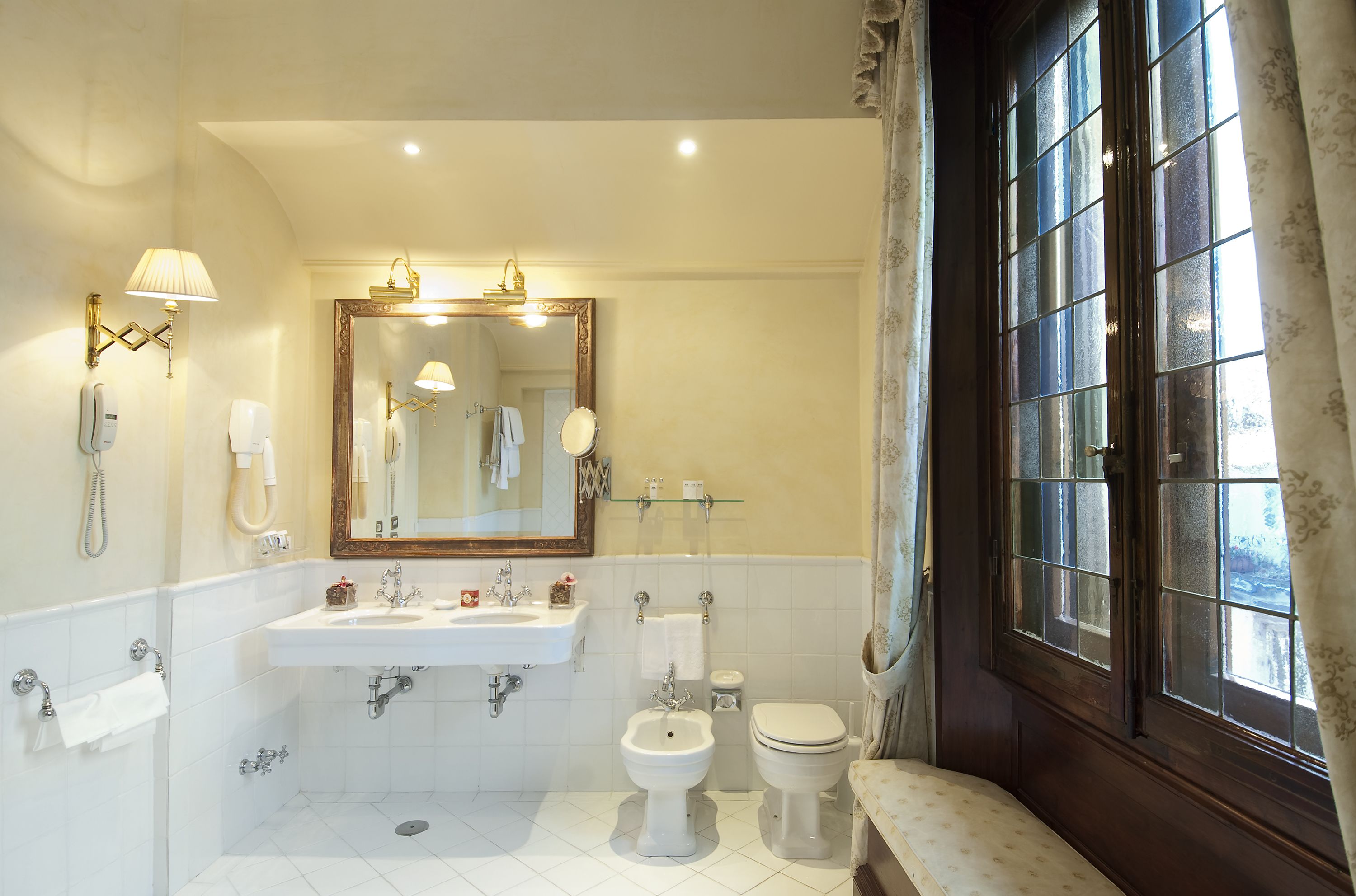 family room | bathroom | eco-friendly toiletries, hair dryer, bathrobes, slippers