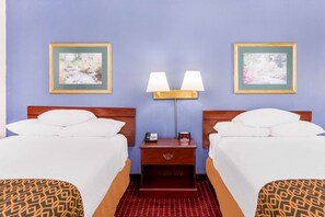 Desk, free WiFi, bed sheets