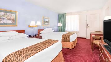 Desk, free WiFi, bed sheets