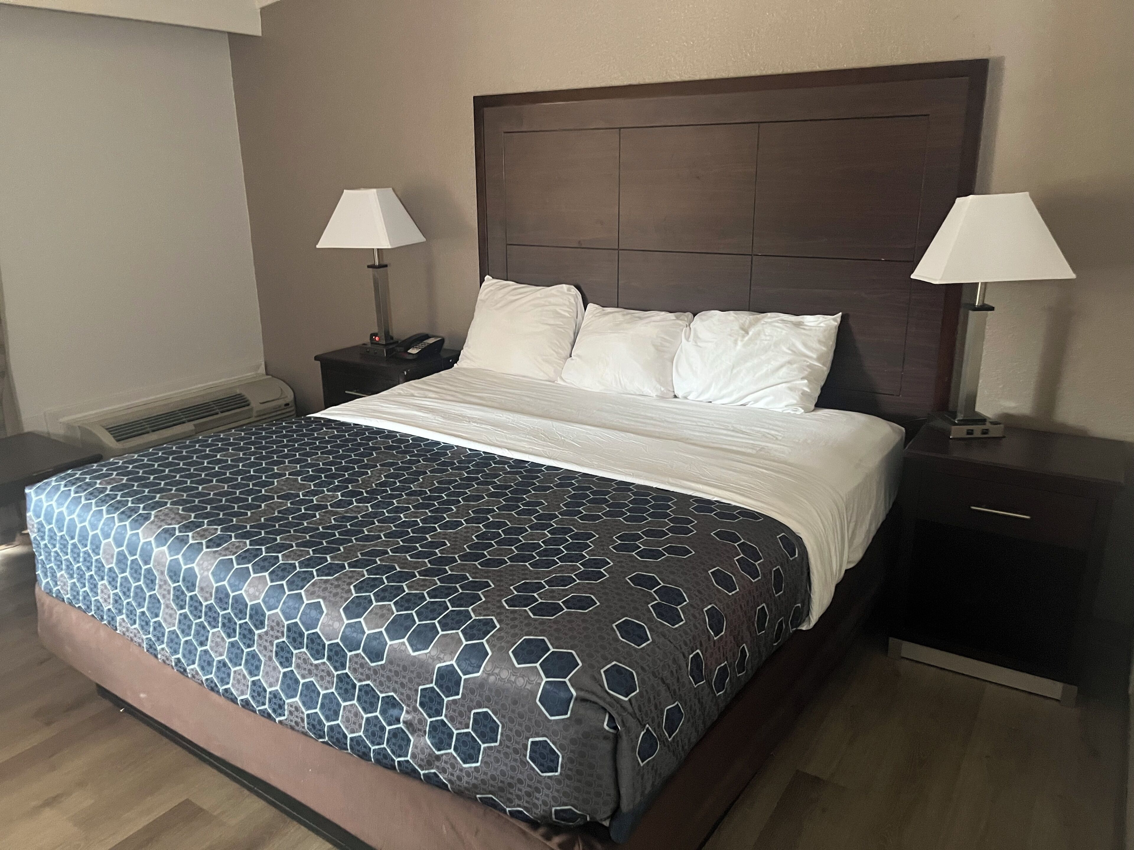 Deluxe Room, 1 King Bed, Non Smoking | Down comforters, desk, blackout drapes, iron/ironing board