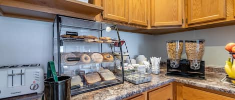 Free daily buffet breakfast