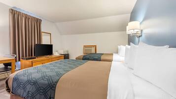 Standard Room, 2 Double Beds, Non Smoking | Free WiFi, bed sheets, alarm clocks