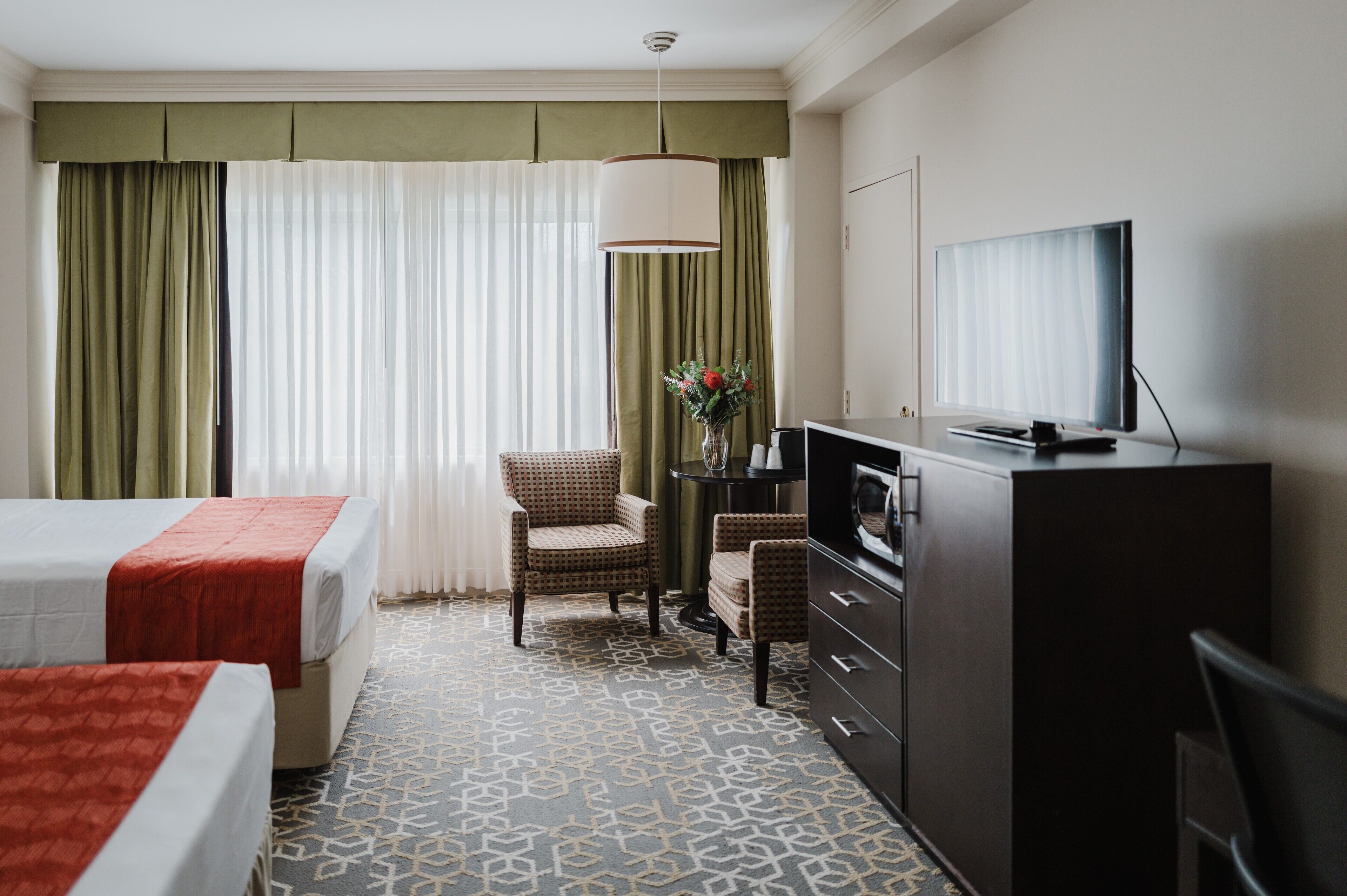 standard queen queen | in-room safe, desk, iron/ironing board, free cots/infant beds