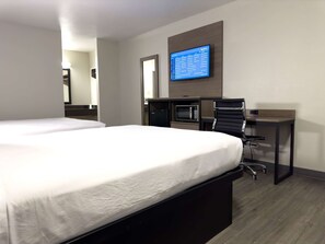 Room, 2 Queen Beds, Non Smoking | Iron/ironing board, free WiFi, bed sheets