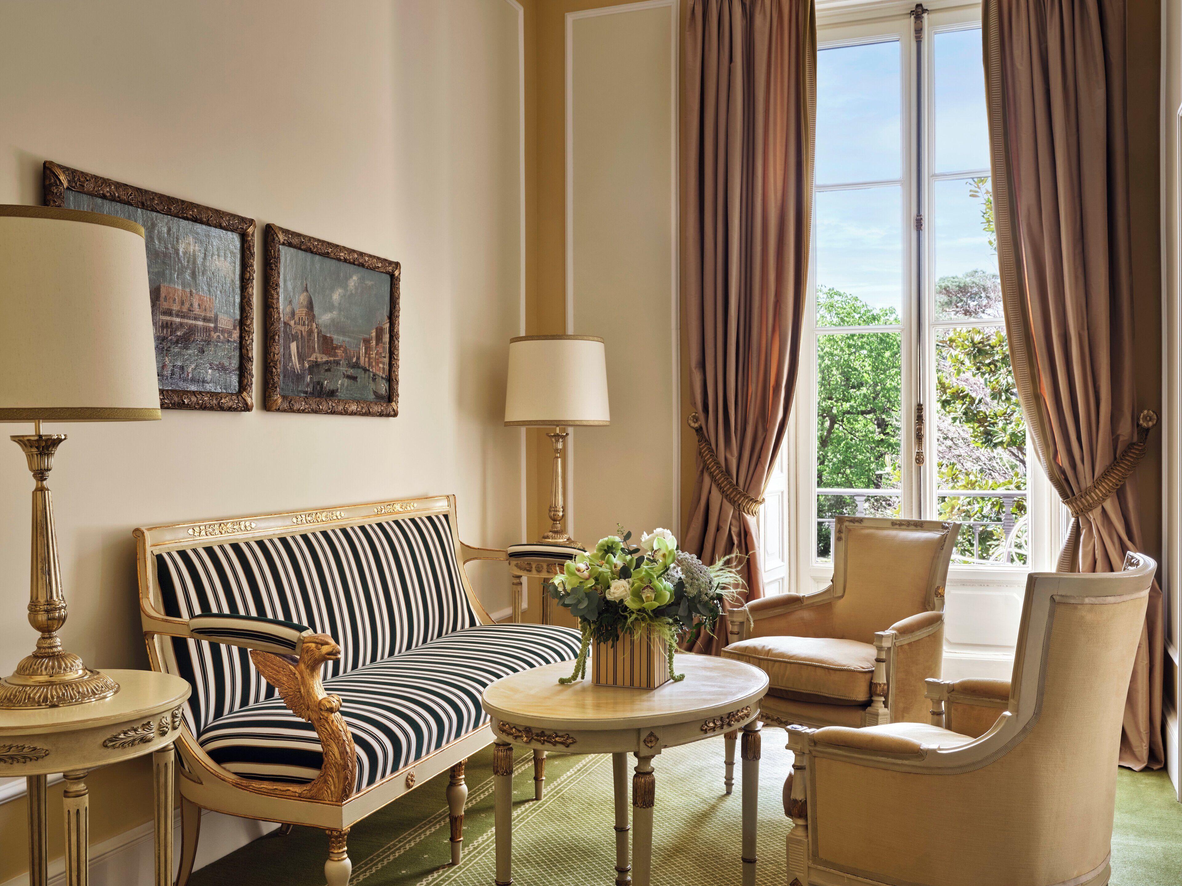 junior suite, garden view (exclusive) | 1 bedroom, hypo-allergenic bedding, down duvets, minibar