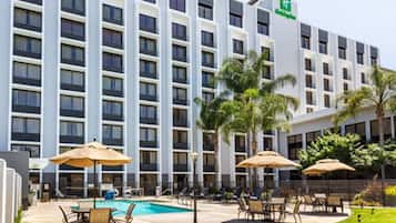 Outdoor pool, open 9:00 AM to 9:00 PM, sun loungers