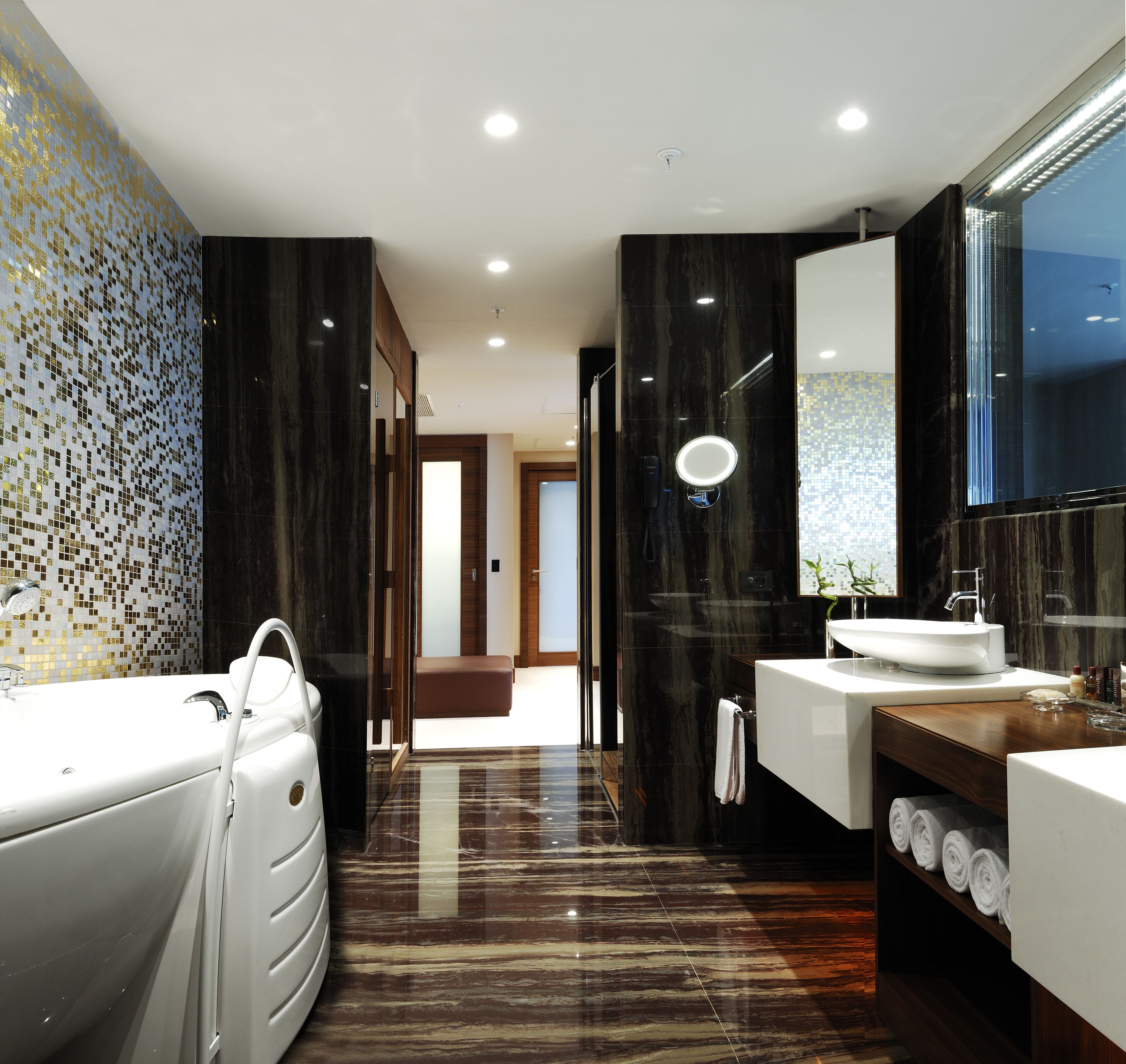 presidential suite, 1 bedroom | bathroom | combined shower/bathtub, eco-friendly toiletries, hair dryer, bathrobes