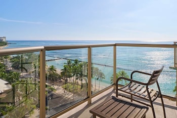 Room, Ocean View | View from room at Waikiki Circle Hotel By Castle