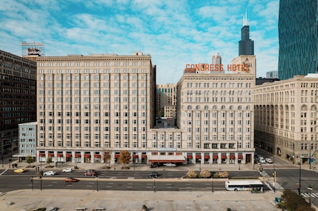 Exterior detail. Congress Plaza Hotel