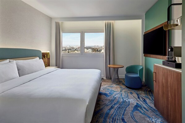 Ropa de cama de alta calidad y minibar 