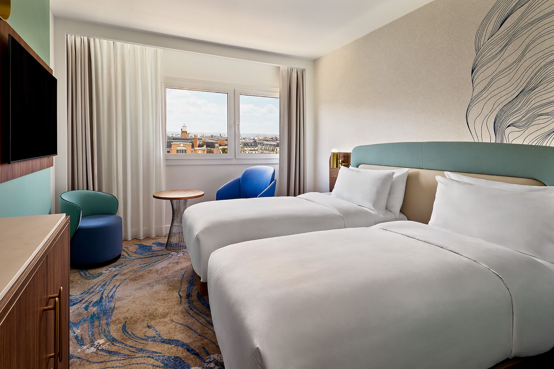 Superior-huone, 2 yhden hengen sänkyä, tupakointi kielletty | Minibaari, tallelokero huoneessa, yksilöllisesti sisustettu